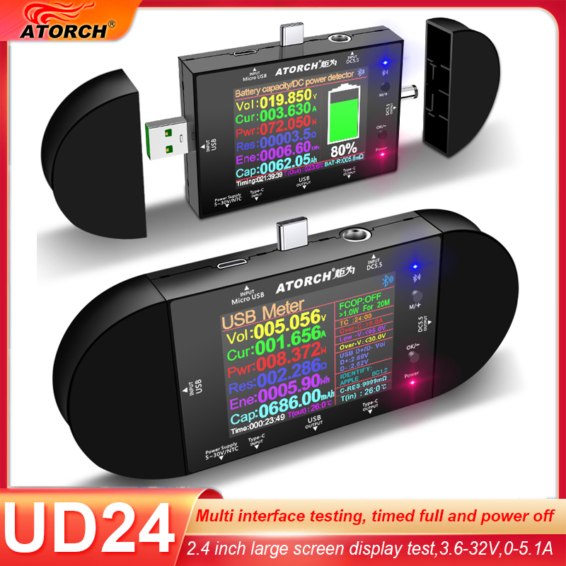 Co Detector Plug - Tester USB UD24 2.4 cala, woltomierz