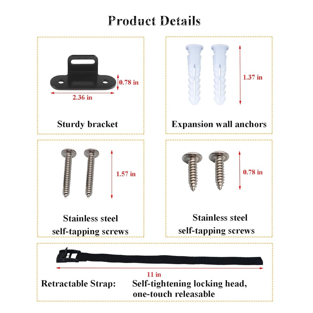 Earthquake Anchor Strap - Łatwe w montażu, antywstrząsowe mocowania do