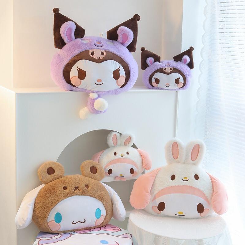 Fire Blanket Kitchen - Poduszka-koc 2w1 Sanrio Cartoon Cute Kuromi,