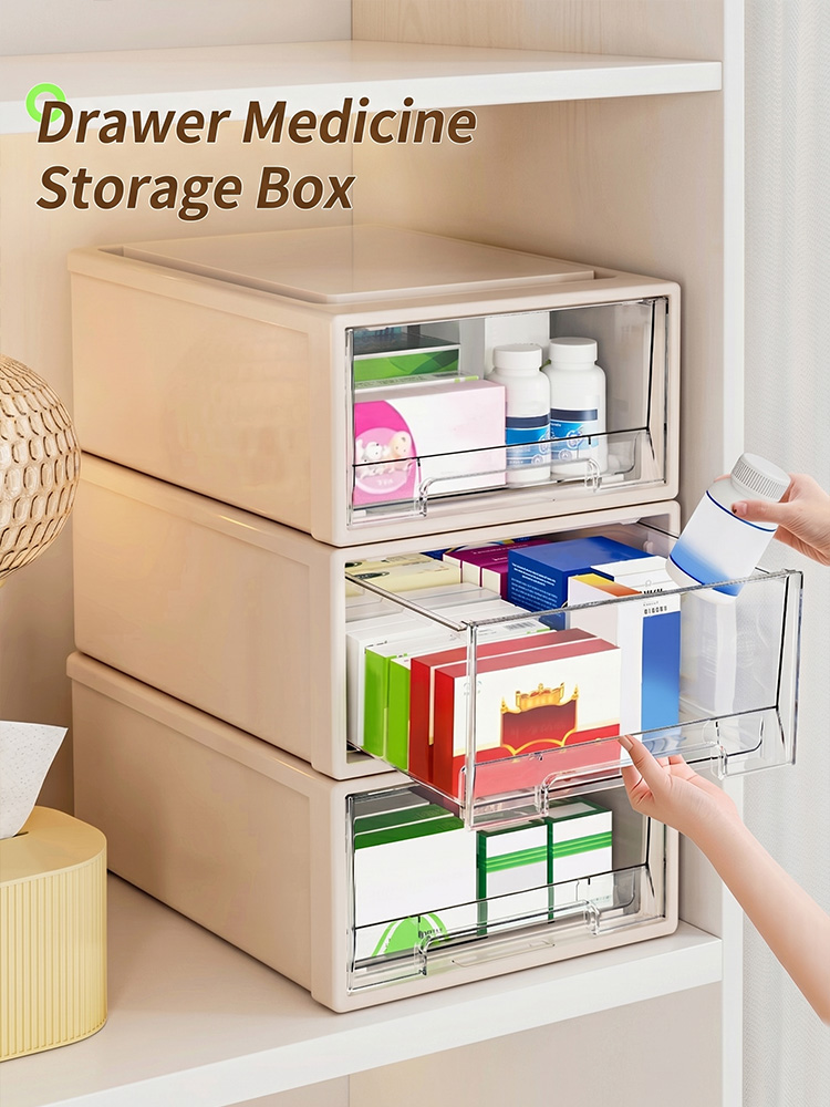 Medicine Cabinet Lock - Pojemnik na leki o dużej pojemności,