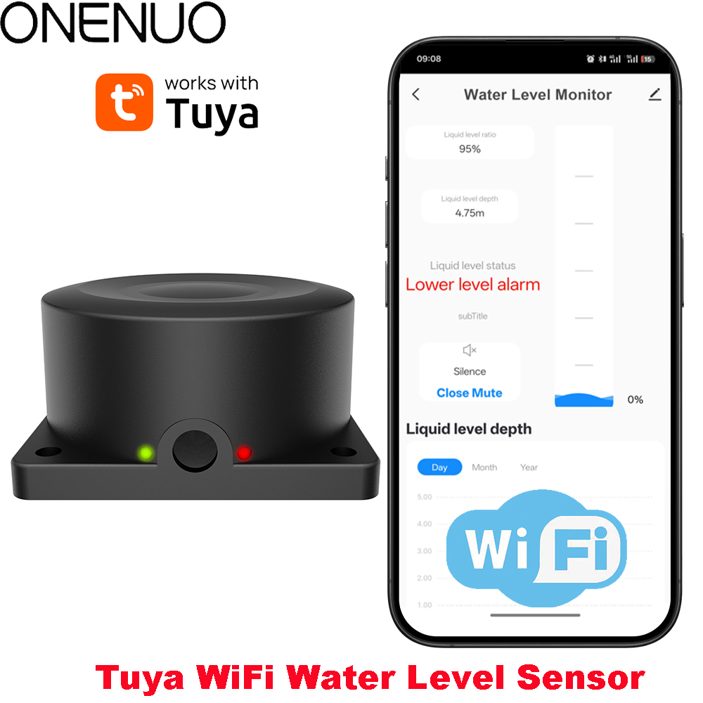 Water Alarm Sensor - Czujnik Poziomu Płynu ONENUO Bezprzewodowy Detektor