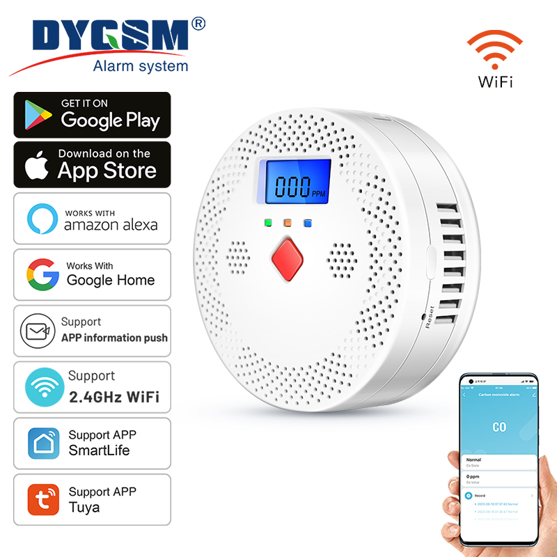 Co Detector Plug - Tuya WiFi inteligentny czujnik tlenku węgla