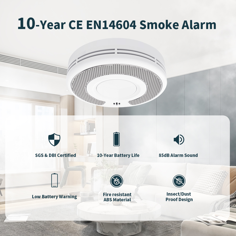 Smoke Detector Interconnected - Samodzielny czujnik dymu, czujnik dymu z