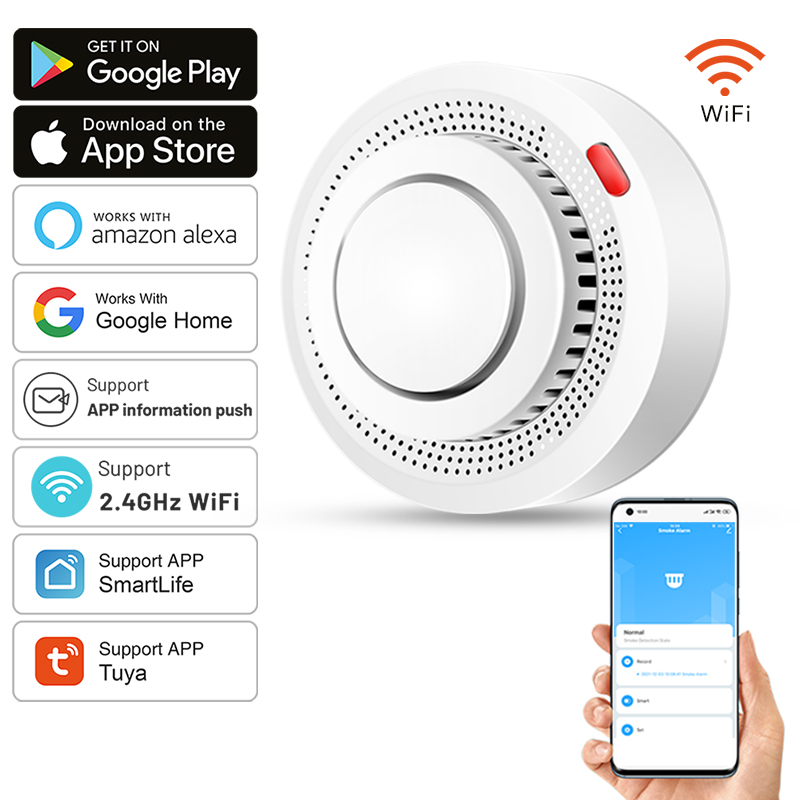 Czujnik dymu Tuya Smart WiFi,  – Smoke Detector Interconnected recenzja i cena