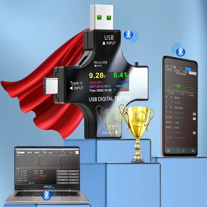 Tester USB DC Type-C PD Cyfrow – Co Detector Plug recenzja i cena