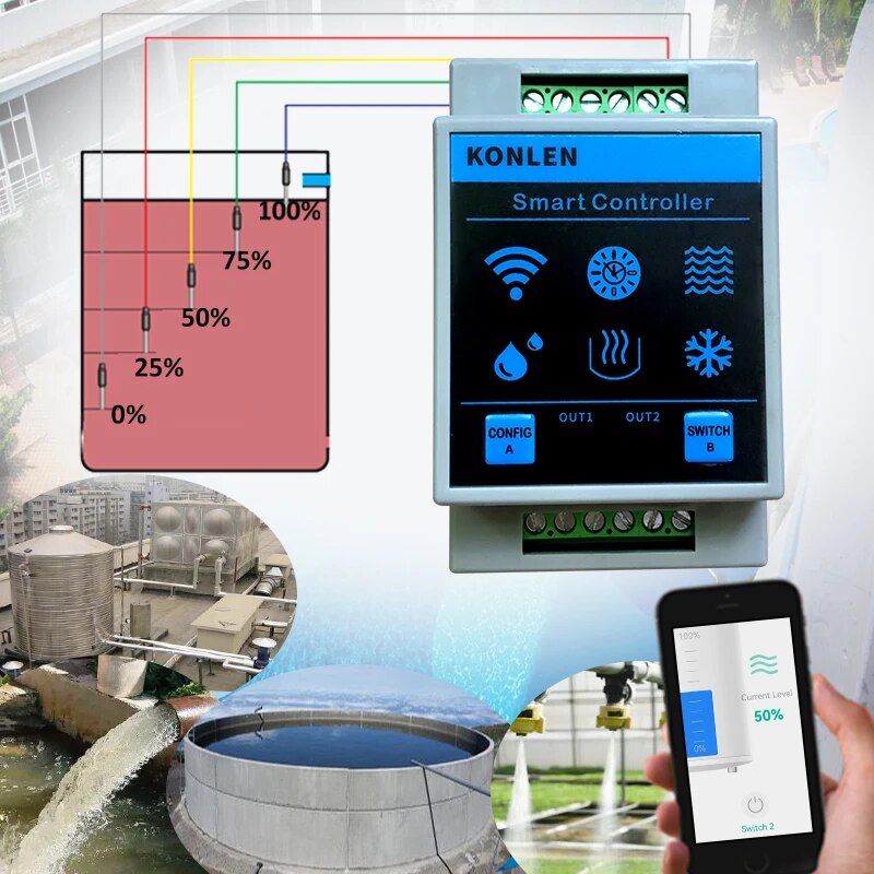 KONLEN Tuya czujnik poziomu wo – Water Alarm Sensor recenzja i cena